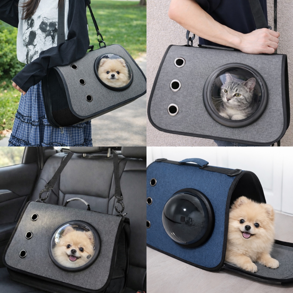 강아지 고양이 소형견 이동장 숄더백 캐리어 가방 슬링백 우주선 산책 이동 - 상품 이미지