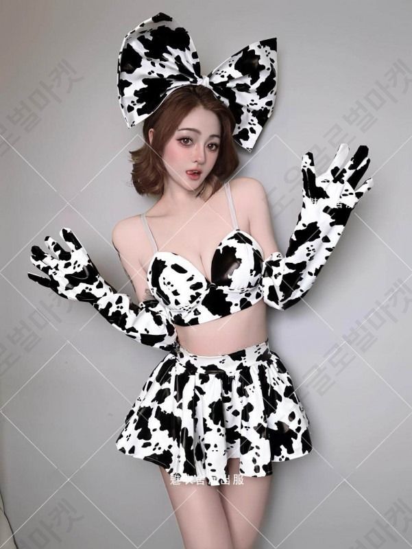 젖소비키니 코스프레 섹시 란제리 소 이벤트 속옷 여성 - 상품 이미지