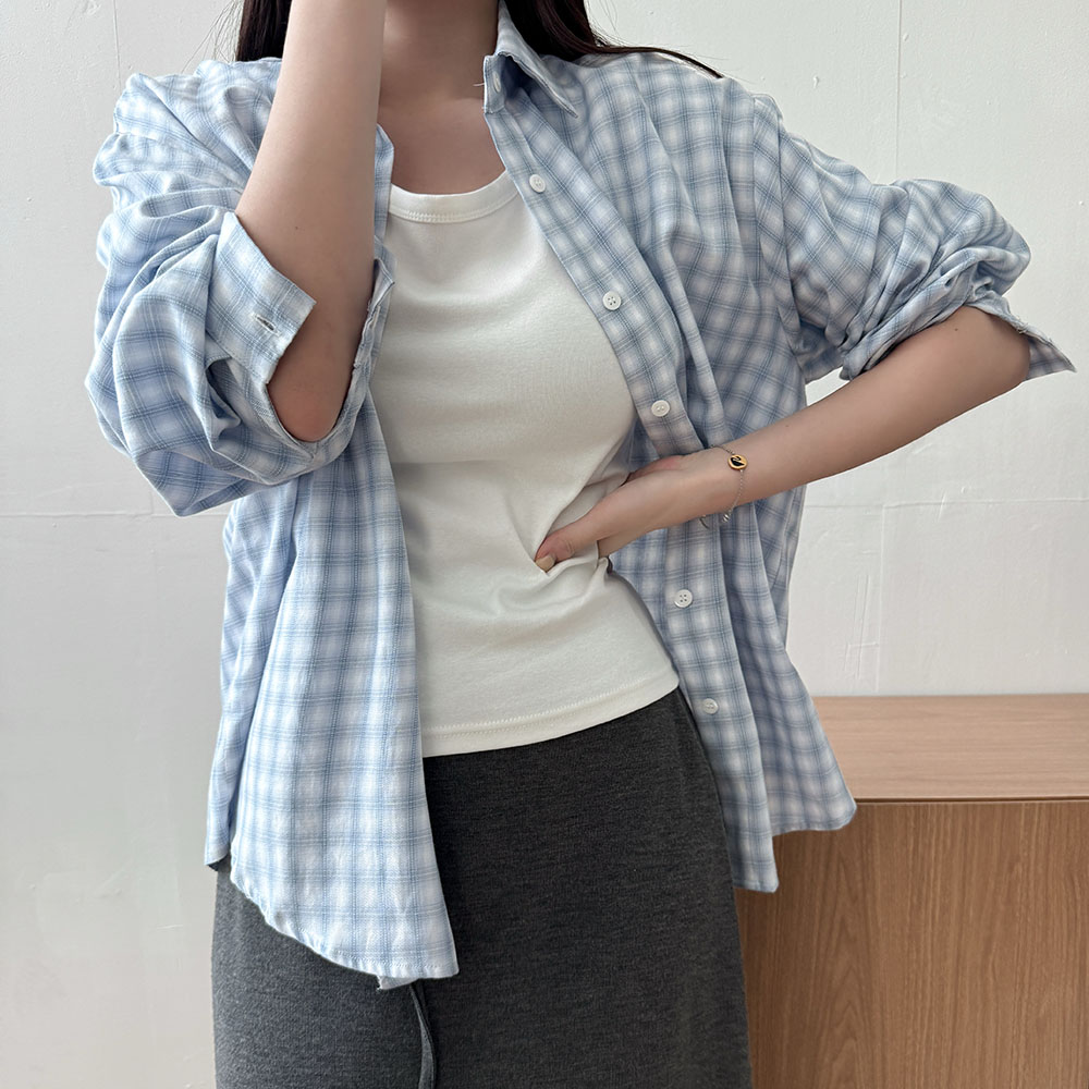 유넥티셔츠 라운드넥 긴팔 티셔츠 여성흰티 - 상세 이미지 4