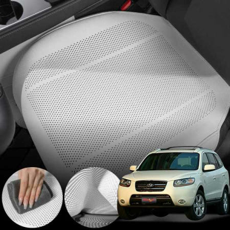 아이타고 싼타페CM(05~09) 2.2(D엔진) 차량용 모템 사계절 통풍 방석 시트 커버 화이트 1개