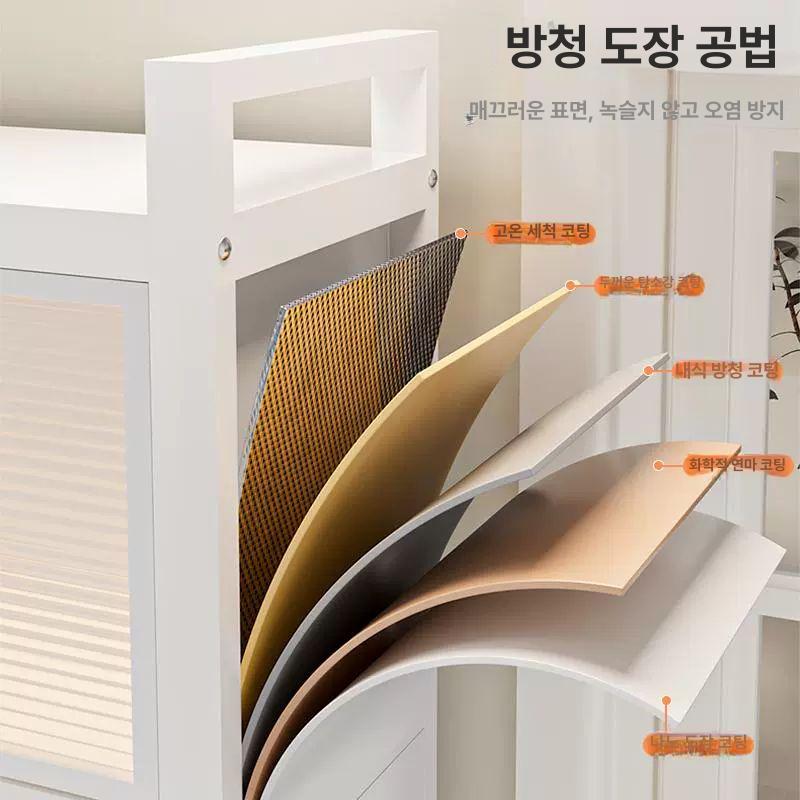 주방 수납장 다용도 선반 수납 냉장고 상부장 커피머신 그릇장 그릇 탕비실 팬트리장 틈새장 - 상세 이미지 4