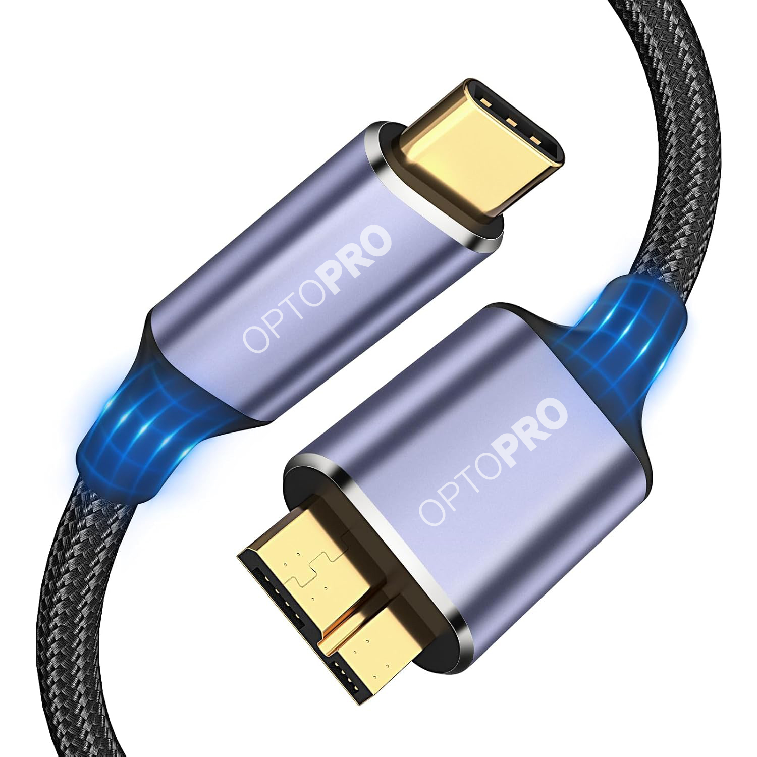 옵토프로 USB C타입 to 마이크로B 외장하드 케이블 노트북 연결선 0.25m - 상세 이미지 2