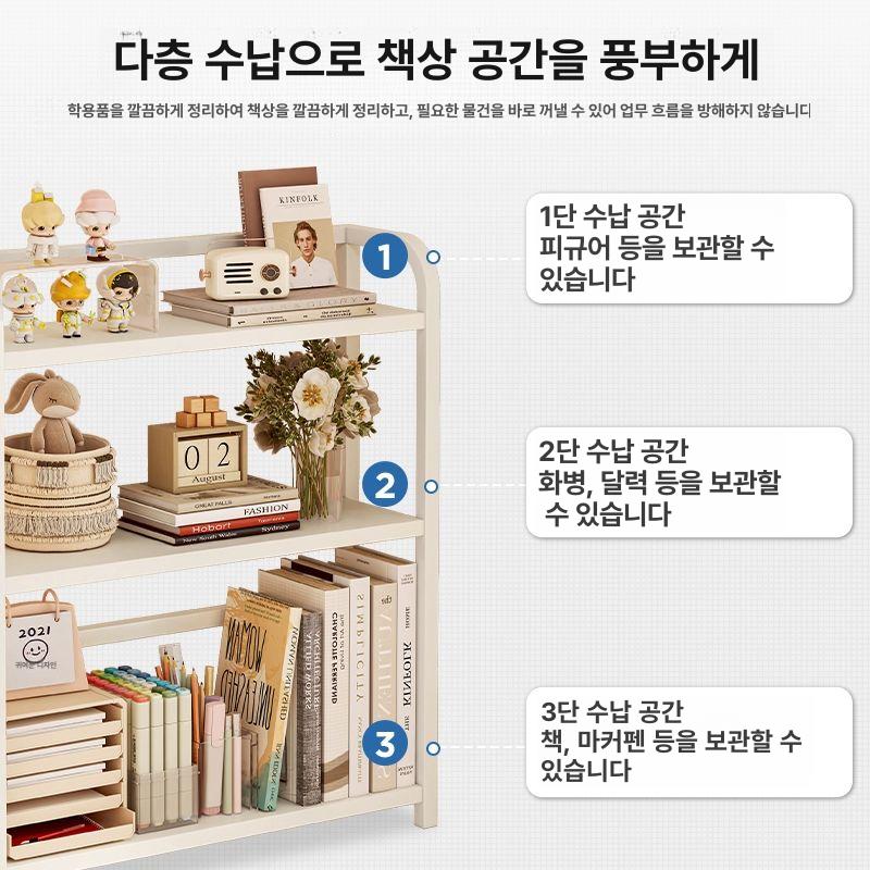 책상 선반 책꽂이 간이 데스크 미니 정리 북스탠드 사무용품 틈새 수납 책장 테이블 - 상세 이미지 5
