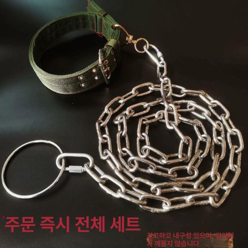 대형견 개줄 마당 시골개 철사 철제 맹견 리드줄 진돗개 철제 체인 2.5mm 15kg이하 길이 3m - 상세 이미지 5