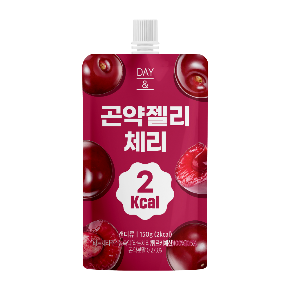 [저칼로리/2kcal] 데이앤 2칼로리 곤약젤리 10포 골라담기 체리, 150g, 10개 - 상품 이미지