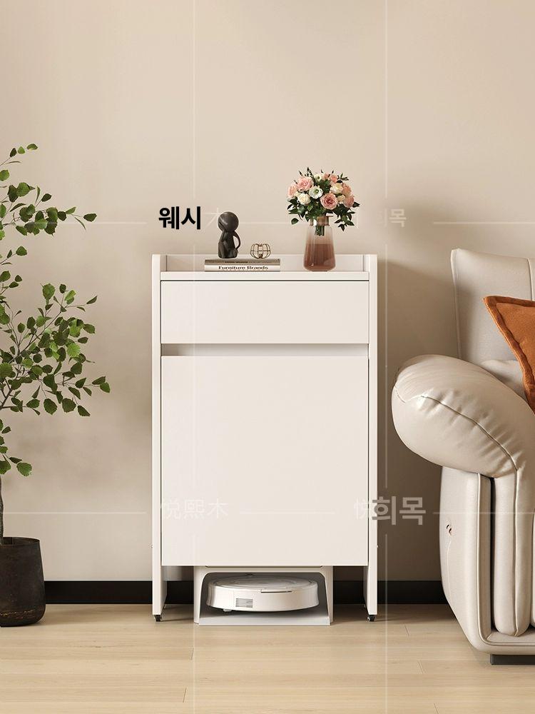 선반 로봇청소기장 정리함 보관함 수납 청소도구 캐비넷 이동식 스마트홈 - 상품 이미지