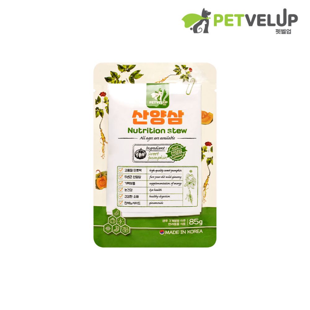 반려동물 강아지 사료(습식) 산양삼 스튜_펫벨업 단호박, 85g, 3개 - 상품 이미지
