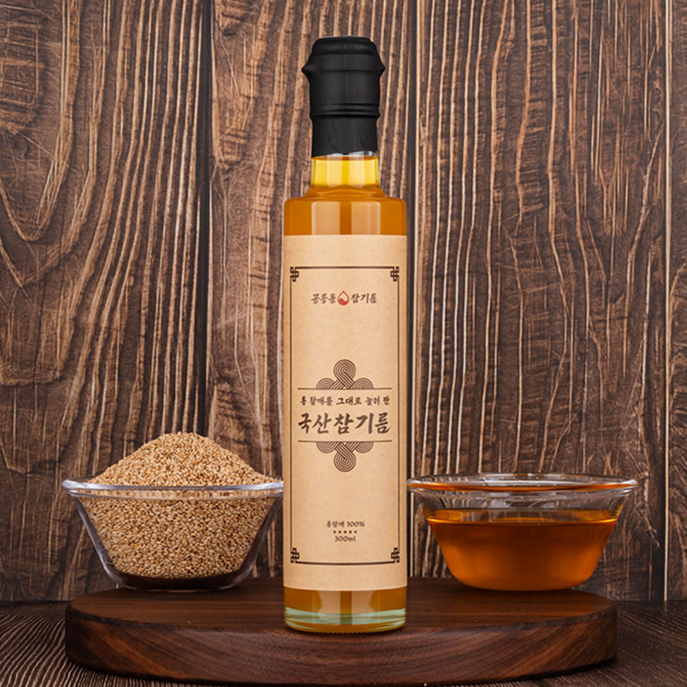 국산참기름 300ml 고소한 저온압착 방앗간 답례품 선물세트 공릉동참기름 - 메인 이미지