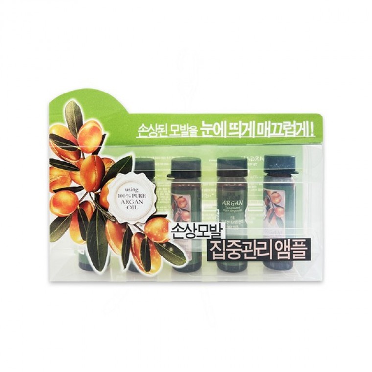 지니몰 컨퓸 아르간 헤어 트리트먼트 앰플 15ml x 5입 -TJ 헤어앰플 아르간오일 아르간오일헤어앰플 - 상품 이미지