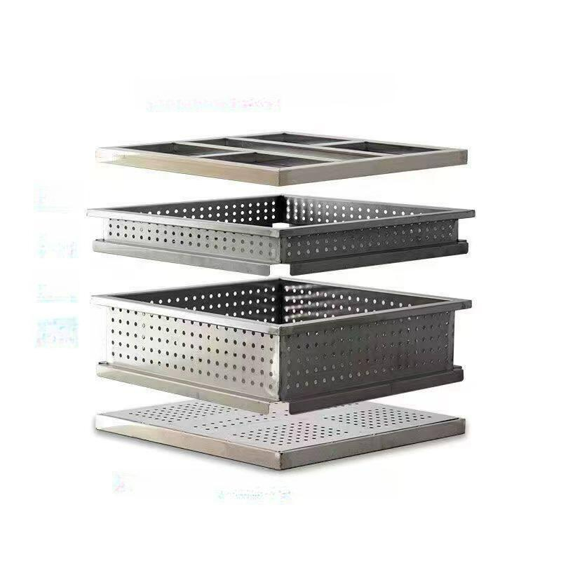 두부틀 편육 만들기 요리 콩 주방 판 가공 성형 제품 분리형 4개 세트 50x50x21cm - 상품 이미지