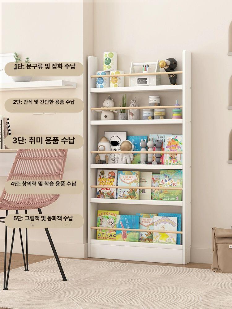 문뒤수납장 틈새수납장 벽선반 3단 화이트 50cm 무광 무도장 6단 120cm - 상세 이미지 4