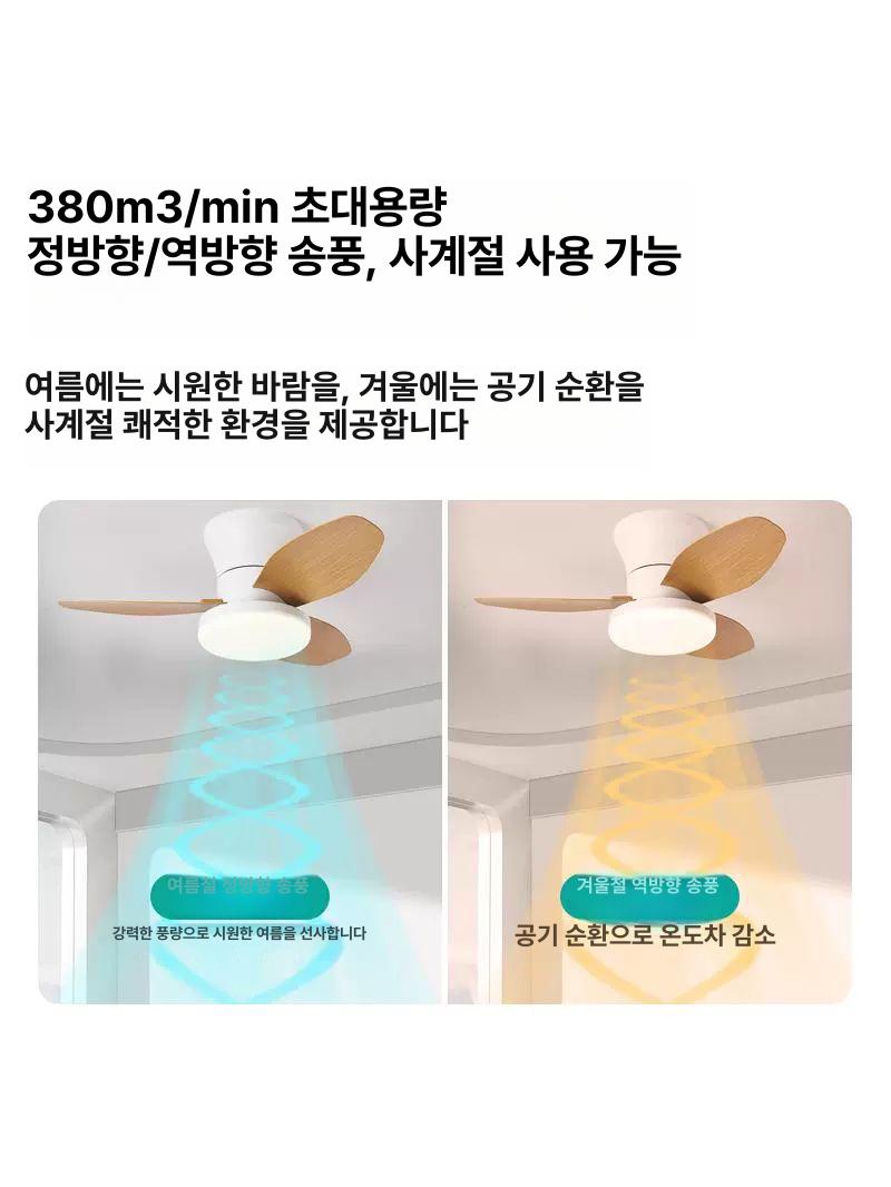 실링팬 천장 선풍기 32인치 인테리어 조명 서큘레이터 천정 캠핑 초슬림 이미지 6