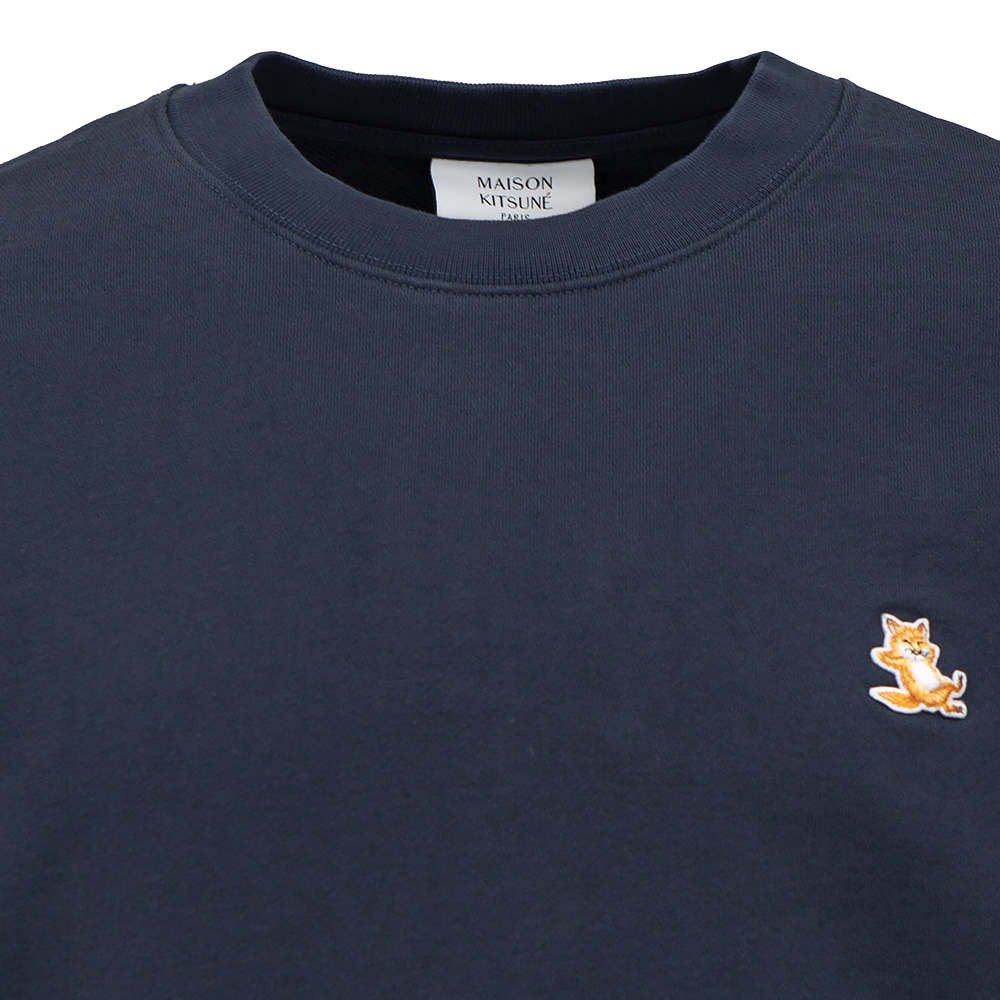 메종키츠네 칠랙스 폭스 패치 네이비 맨투맨 LM00303KM0001 P476 (2025 S/S) L,XL - 상세 이미지 4