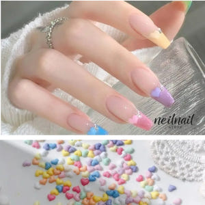 파스텔 미니 캔디 하트 네일파츠 랜덤믹스 10pcs 솔직 후기 | 피부 타입별 분석 - 상품 이미지 4