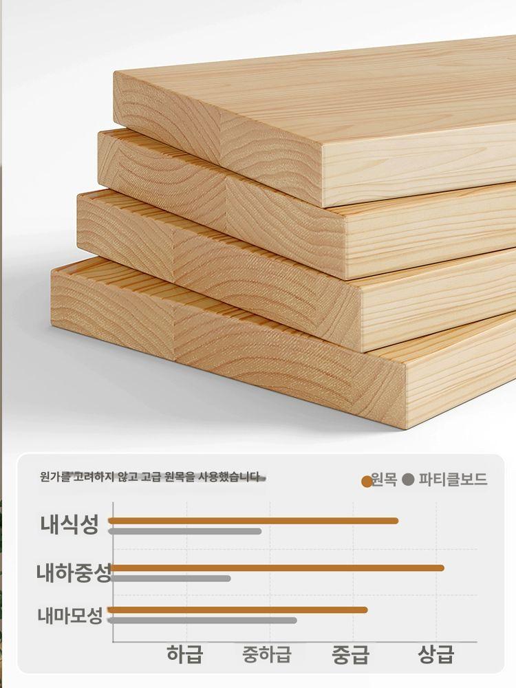 책상용 우드 수납장 지그재그 2단 북타워 거실 책꽂이 원목 [3칸] 100cm 뒷판 포함 - 상세 이미지 4