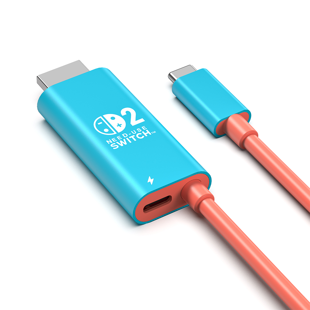닌텐도 스위치2 미니독 TV연결 PD100W 충전 HDMI 케이블 레드블루 - 상세 이미지 2