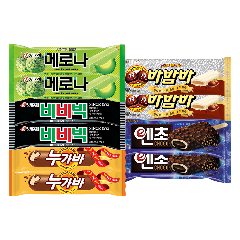 [인기 5종 구성] 빙그레·해태 아이스크림 종합세트 (메로나/비비빅/누가... 맛있게 먹은 솔직 후기 - 대표 이미지