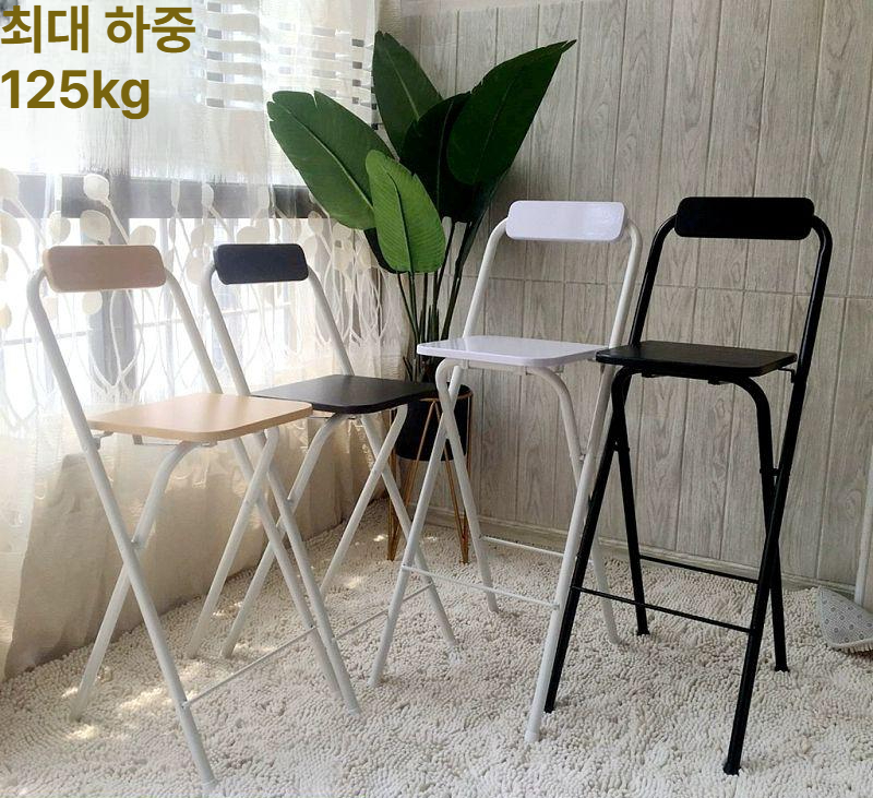 접이식바의자 철제 스탠딩 의자 홈바 스툴 접의자 체어 스탠딩 보조 카페 - 상세 이미지 2