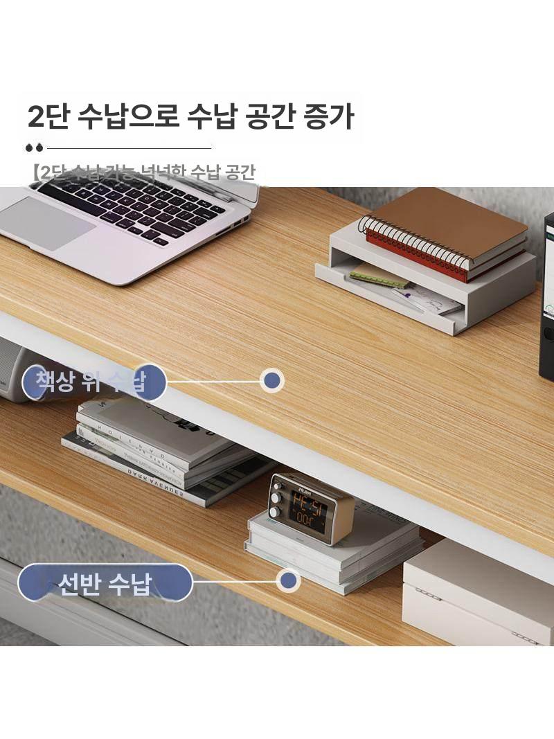 책상겸 긴테이블 슬림 소형 좁은 긴책상 보조 블랙오크 120x40cm - 상세 이미지 3