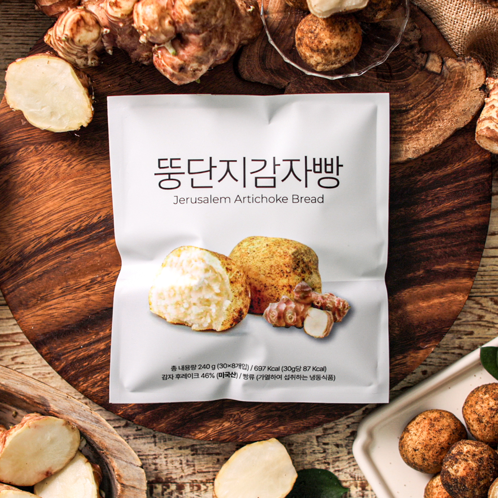 부드럽고 촉촉한 뚱딴지 감자빵 240g x 4봉 따끈한,한입가득 32알 - 상품 이미지