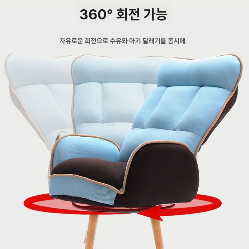회전식 안락의자 1인용 접이식 편안한 리클라이너 소파 거실 팔걸이 폴딩 - 상세 이미지 2