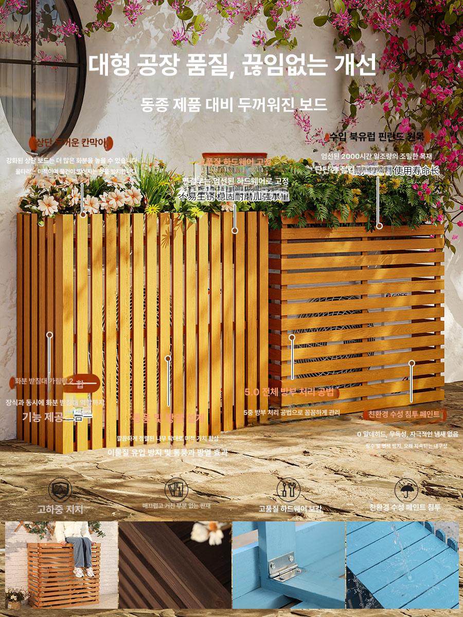 실외기 에어컨 햇빛가리개 발코니 덮개 차양막 썬블록 커버 - 상세 이미지 3