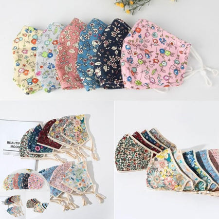 화사한 천 마스크/코로나 마스크/원단마스크/마스크/면/재사용