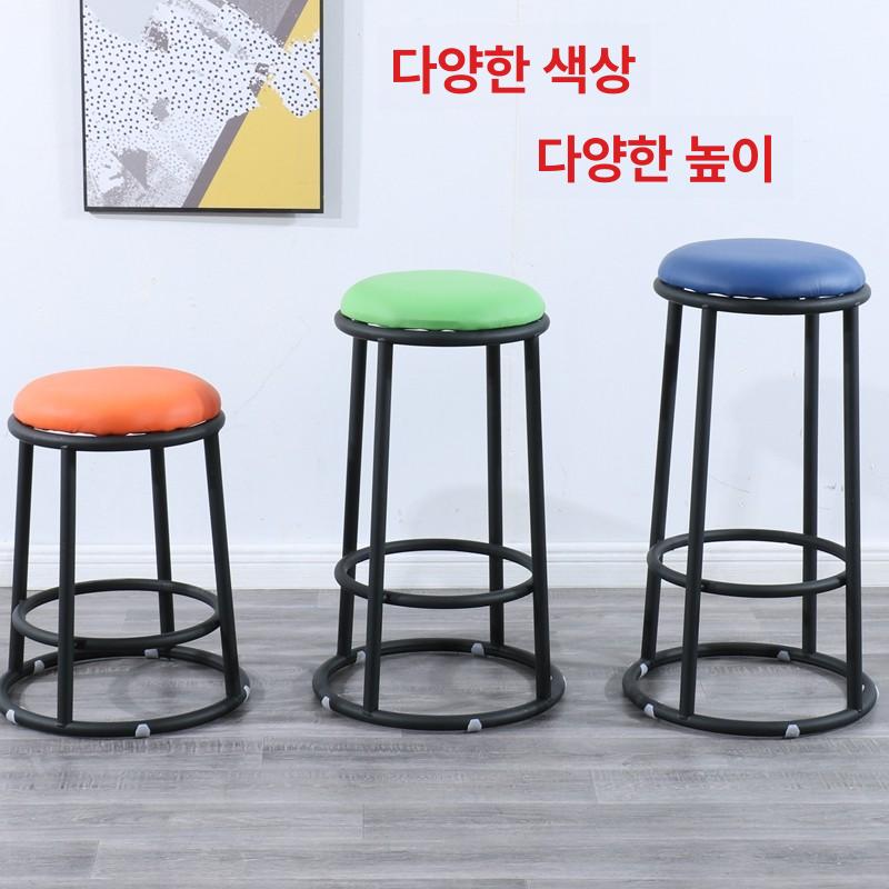 빨간색 바스툴 원형 포차 높은 의자 카페 식탁 독서 체어 인테리어 좌석 - 상세 이미지 3