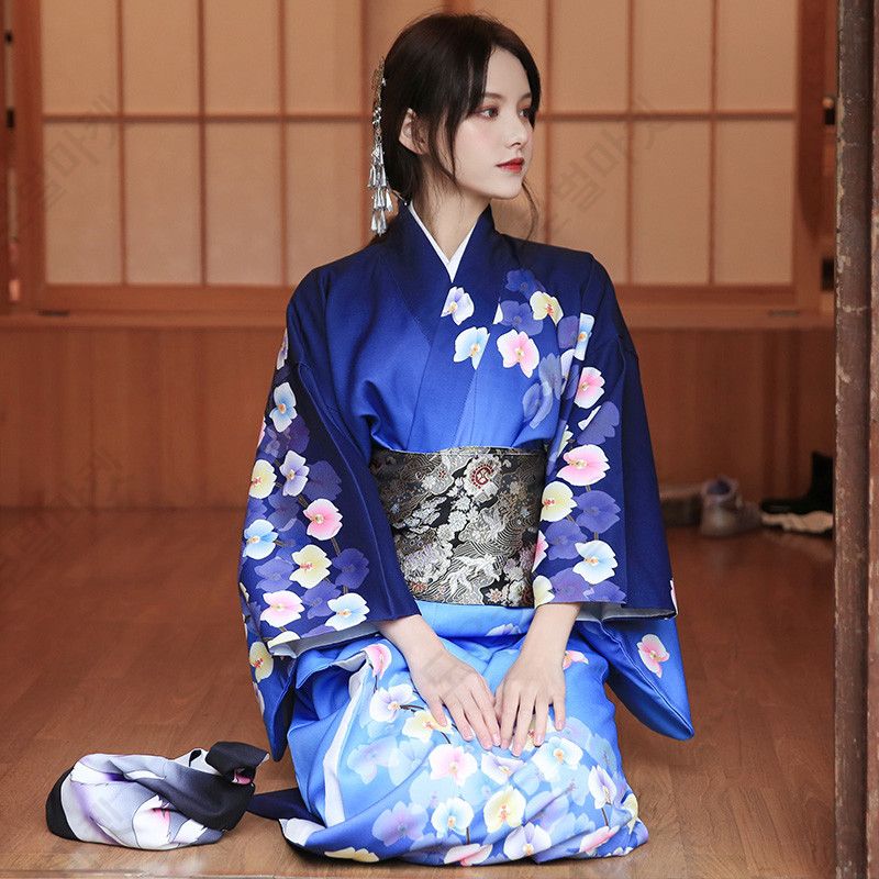 일본기모노 코르프레 할로윈 단체복 빅사이즈 꽃무늬 무대 - 상품 이미지