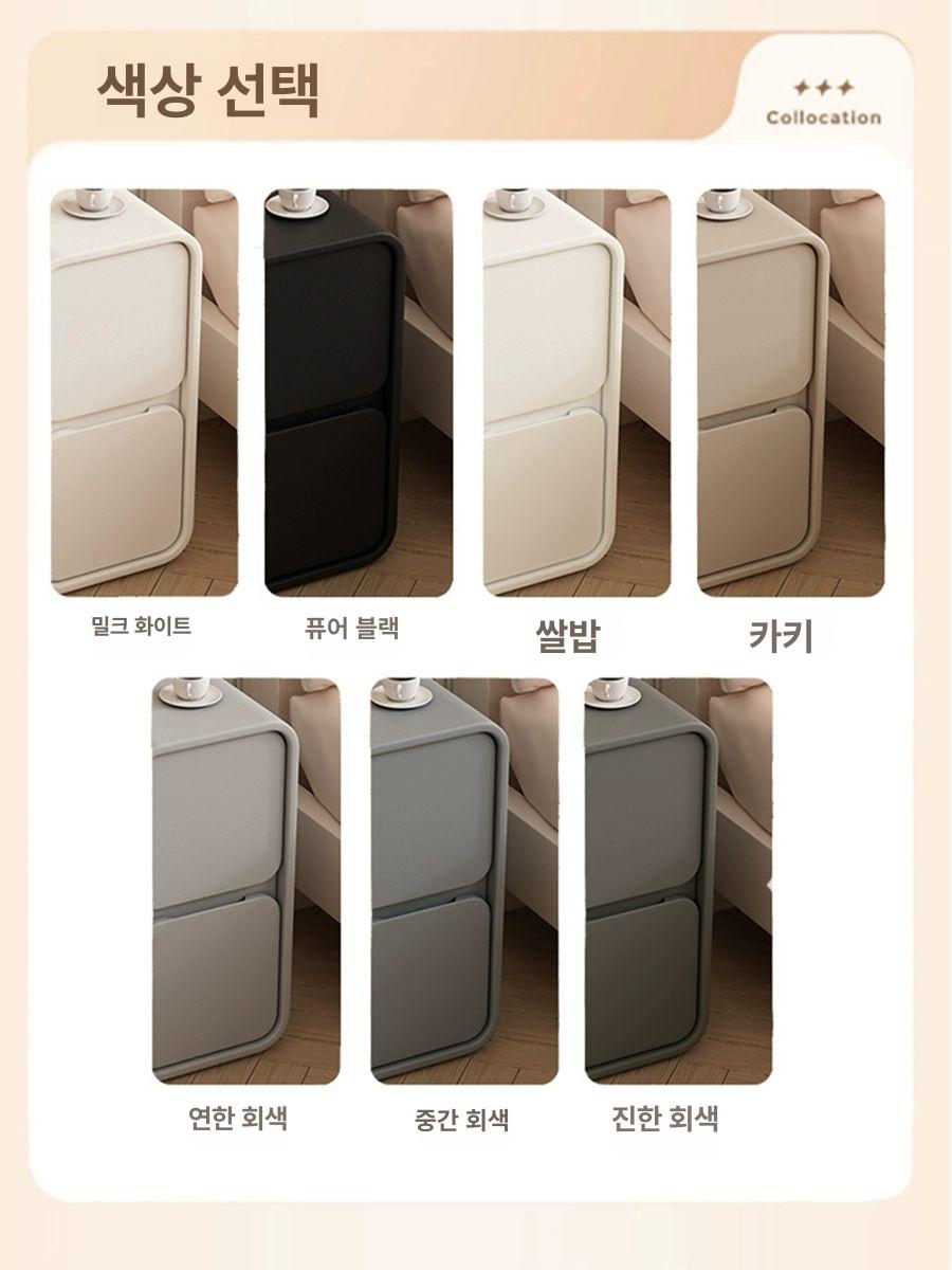 틈새수납장200 틈새장 다용도 자취방 선반 슬림 거실 M2 블랙 완제품 (설치 불필요 바로 사용 가능) 20x40x47cm - 상세 이미지 5