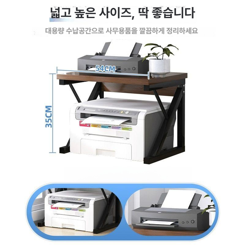 데스크 책상선반 정리 간이 책장 사무실 2단 상판형 북랙 테이블 위 - 상세 이미지 3