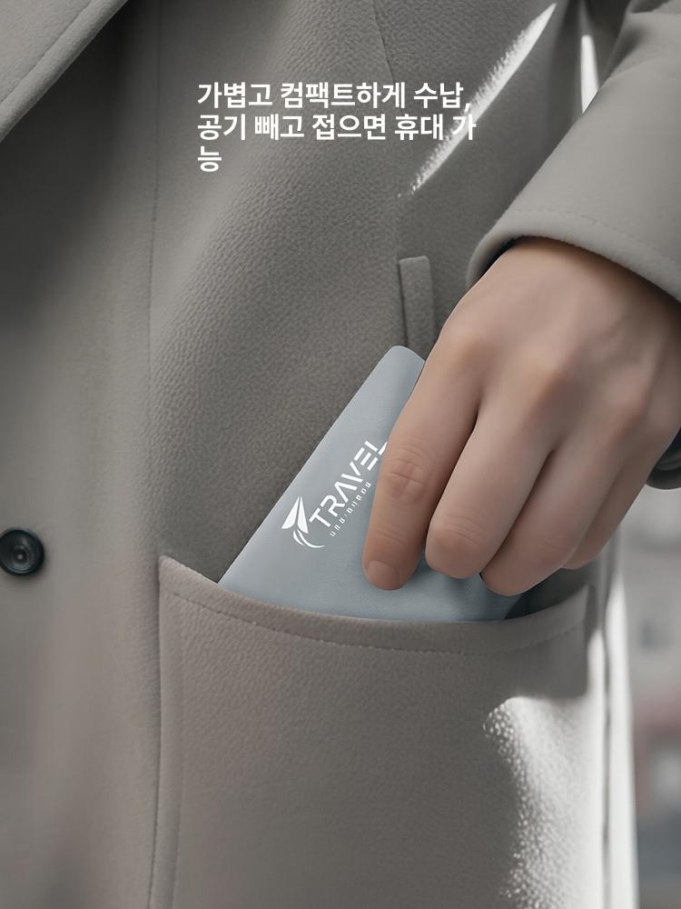 기내허리쿠션 휴대용 에어 등받이 비행기 의자 코스트블루 - 상세 이미지 4