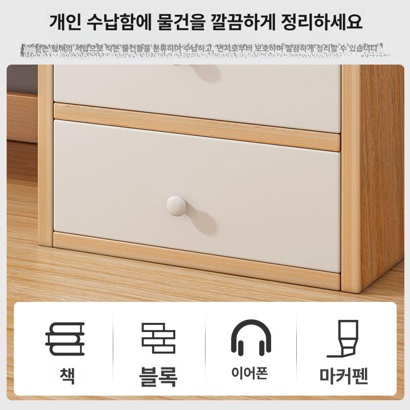 책상 위 선반 이동식 정리함 미니 책장 원목 탁상용 사무실 우측 책꽂이 왼쪽 - 상세 이미지 3