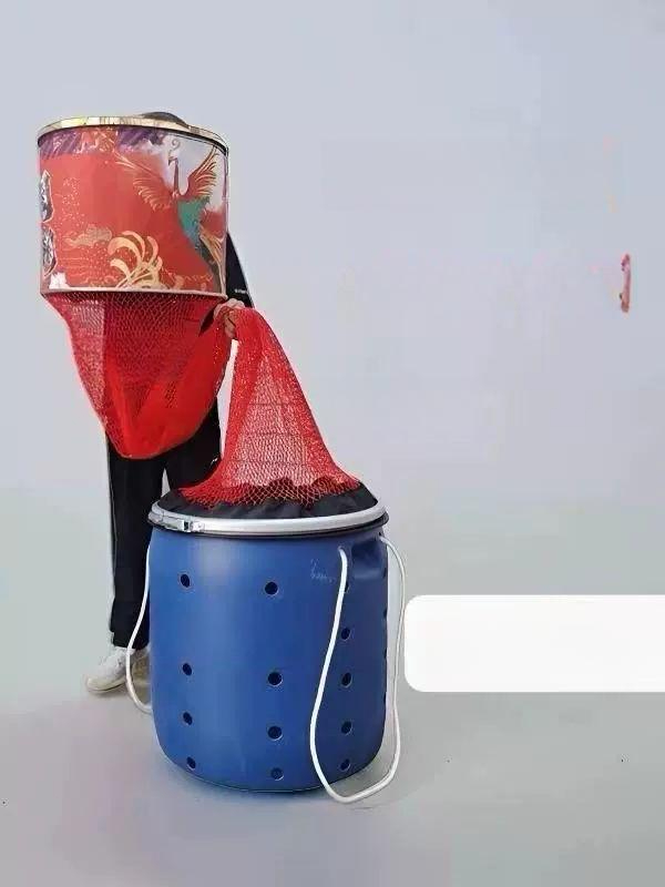 드럼통 플라스틱 밀폐용기 보관 젓갈 폐액 새우젓통 철제 통 뚜껑포함 오픈 대용량 - 상세 이미지 2