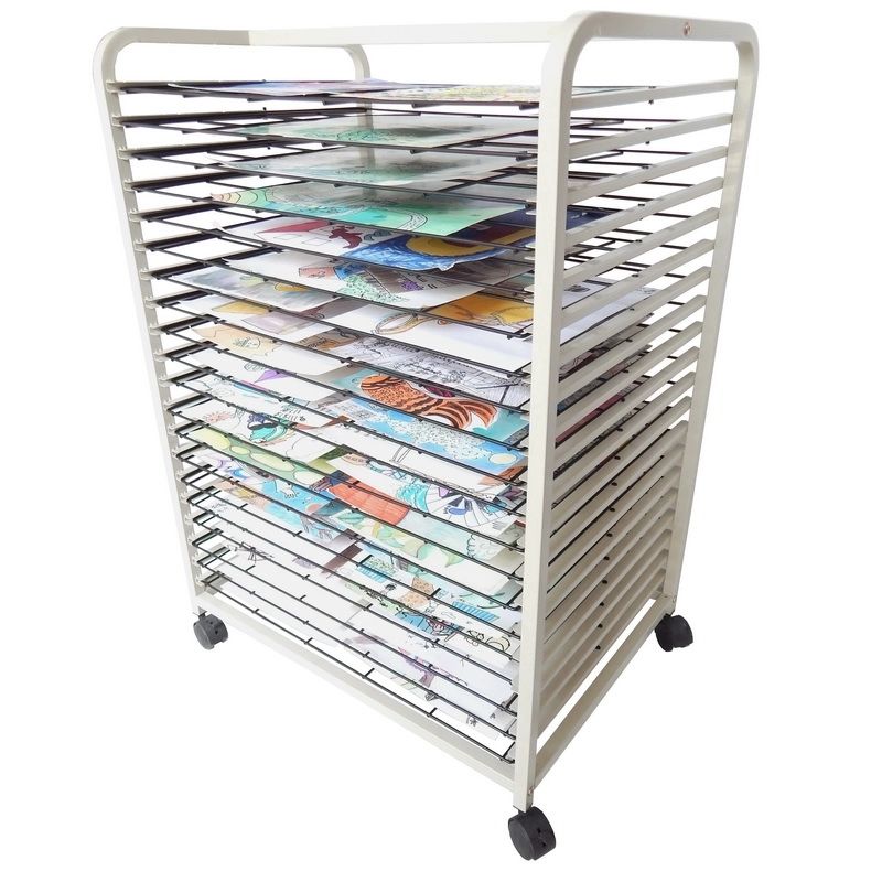 그림 건조대 화판 거치대 미술학원용 대체 포스터 수채화 A2 AC M1 20칸 3.5cm간격 M1 - 상품 이미지