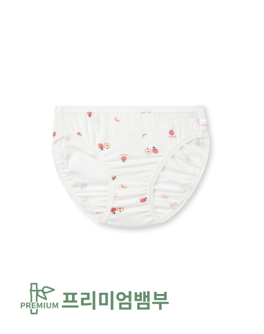 여아 주니어 프리미엄뱀부 작은사과 팬티 IF13 - 상품 이미지
