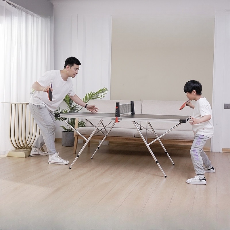 접이식 탁구대 휴대용 간편설치 실내외겸용 미니 가정용 학교 연습용 단일테이블 복합소재 - 상품 이미지