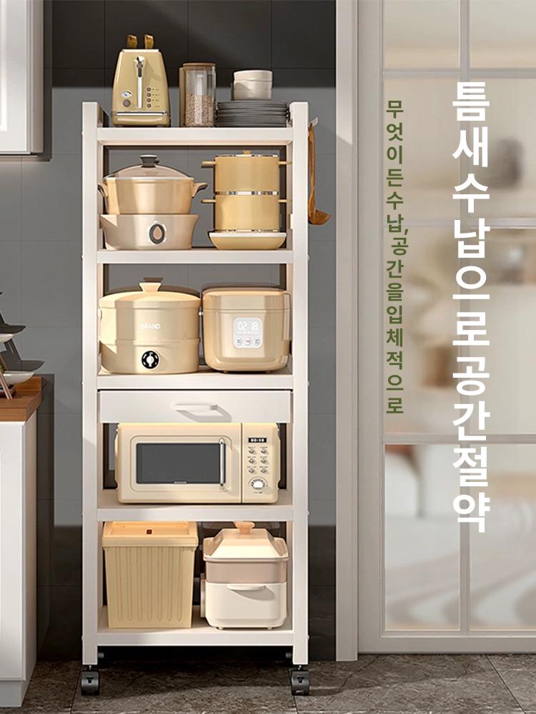 바퀴 수납장 이동식 선반 서랍 캐스터 세탁실 트롤리 정리함 보관함 이동식 - 상세 이미지 3