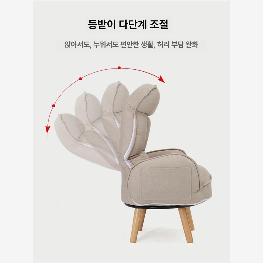 회전식 안락의자 1인용 접이식 편안한 리클라이너 소파 거실 팔걸이 폴딩 - 상세 이미지 4