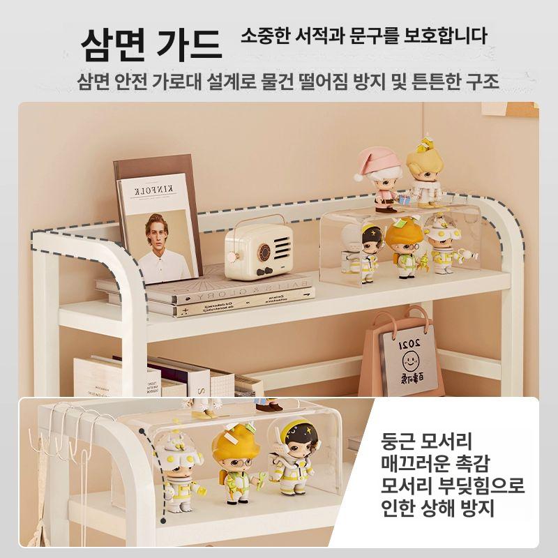 책상 선반 책꽂이 간이 데스크 미니 정리 북스탠드 사무용품 틈새 수납 책장 테이블 - 상세 이미지 2