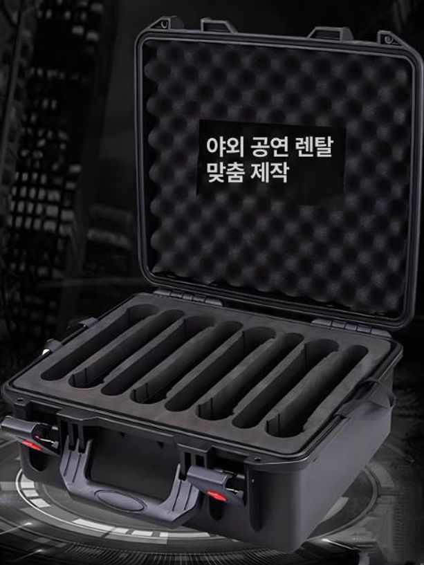 휴대용 무선마이크 케이스 유무선 캐비닛 저장 패브릭 플라스틱상자 가방 운반 수납함 행사 - 상세 이미지 3