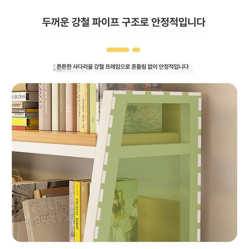 책상정리 책장 책꽂이 테이블위 사무용 인테리어 데스크 수납 정리함 원목 오크 - 상세 이미지 3
