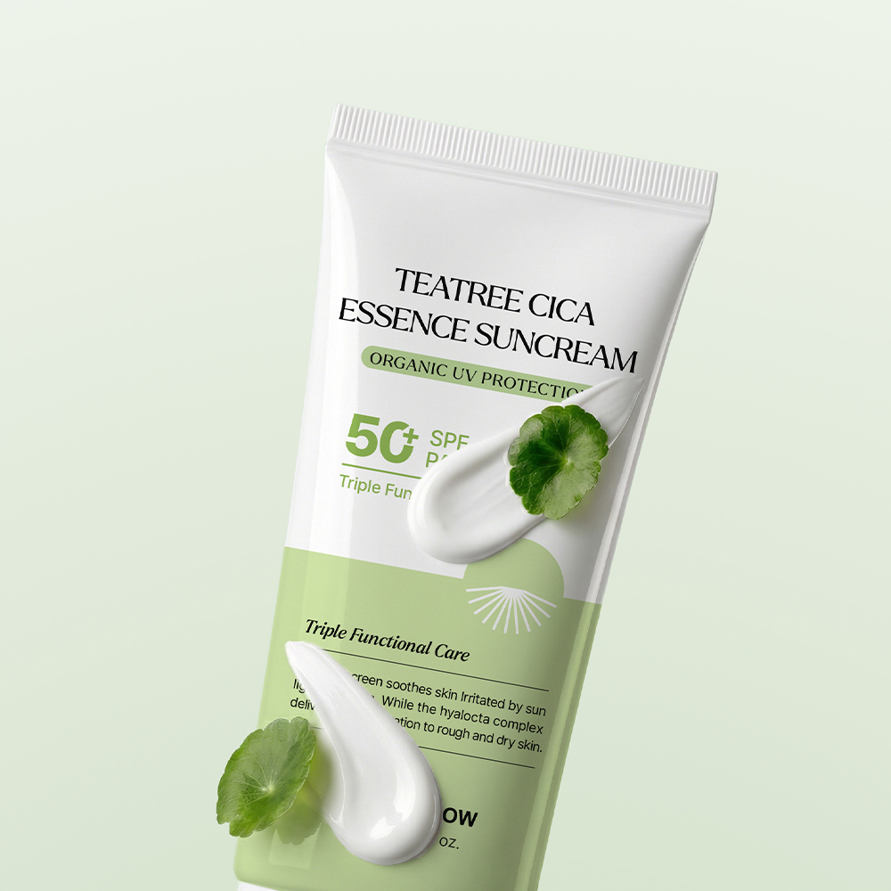 티트리시카 선크림 워터프루프 썬크림 유기자차 선크림 SFP50 자외선차단 50ml, 1개 - 상세 이미지 4