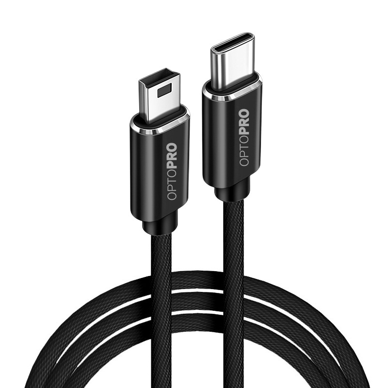 옵토프로 USB 미니5핀 to C타입 외장하드 카메라 연결 케이블 0.25M - 상품 이미지