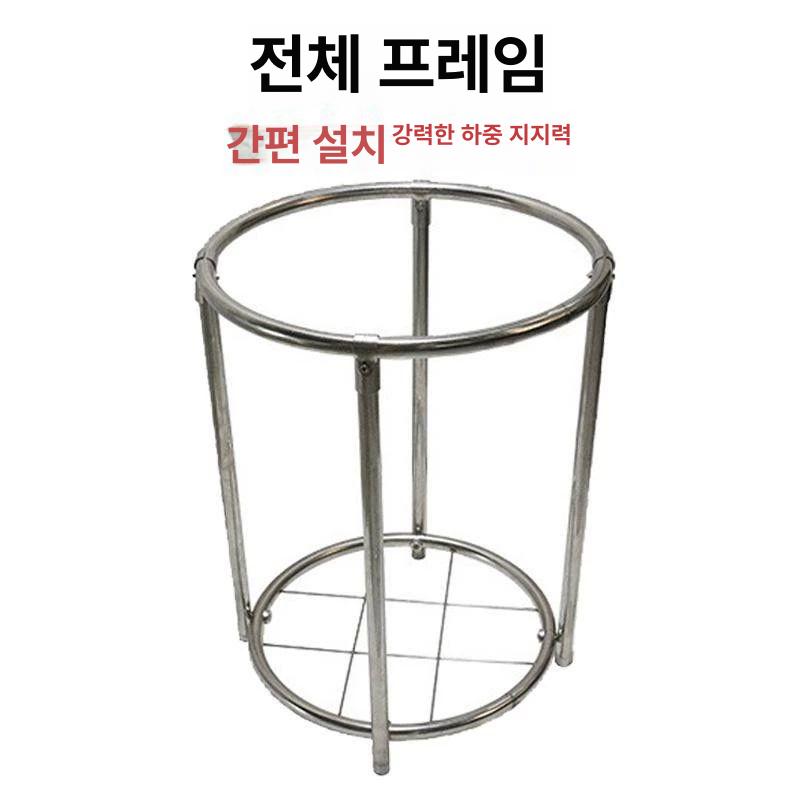 세탁물 카트 원형 베이지 수거함 스테인레스 룸서비스 이동식 수건 회수 룸 운반 빨래 - 상세 이미지 2