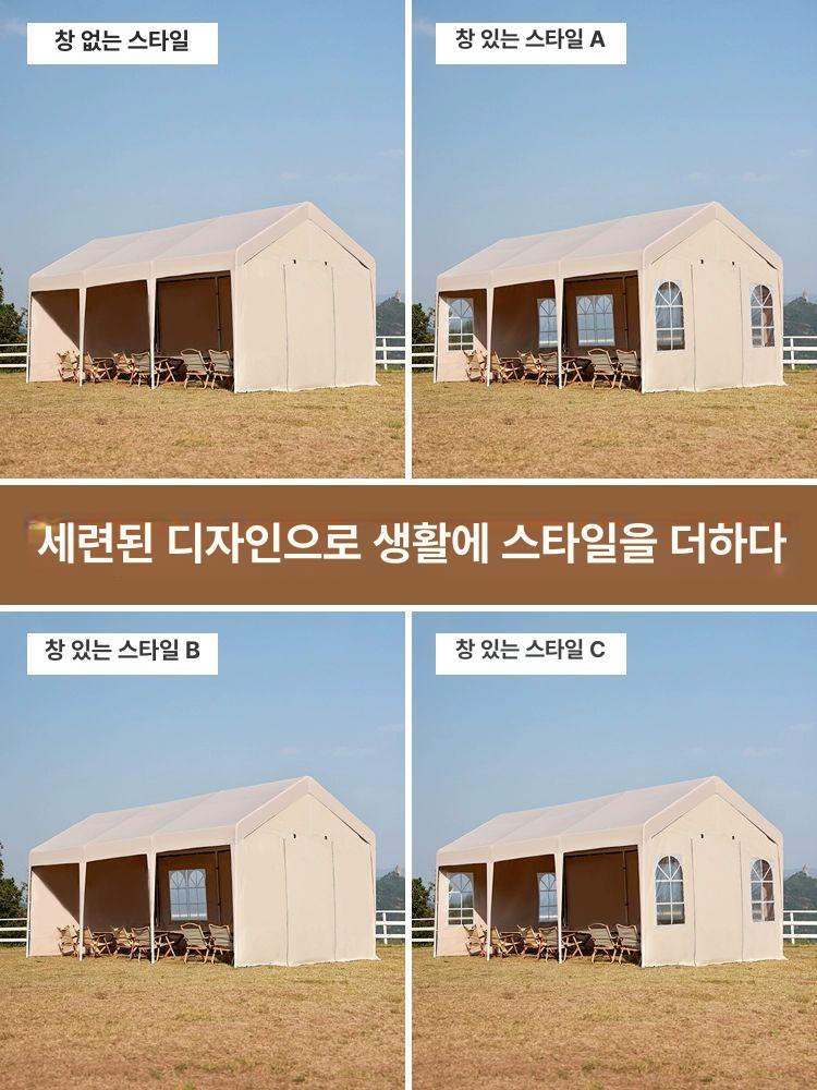 창고형 천막 격리 야시장 텐트 간이 농막 다용도 행사 몽골 간이창고형 차양막 야외 진청색 - 상세 이미지 2