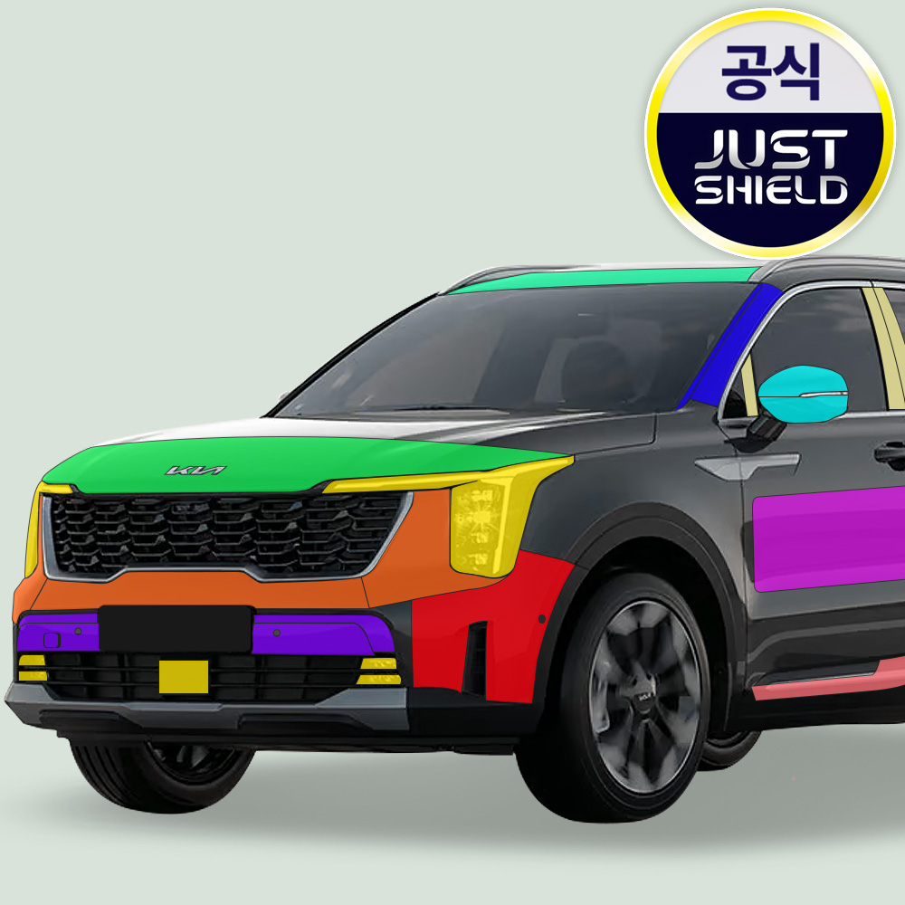 저스트쉴드 쏘렌토 MQ4 페이스리프트 PPF필름 헤드라이트 전방센서 부분구매