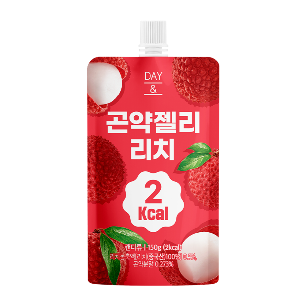 [저칼로리/2kcal] 데이앤 2칼로리 곤약젤리 10포 골라담기 리치, 150g, 10개 - 상품 이미지