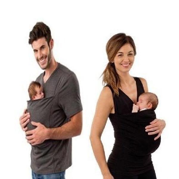 아빠 캥거루 티셔츠 캥거루케어 반팔 수유 포켓맘 포켓 수유티 - 상세 이미지 3
