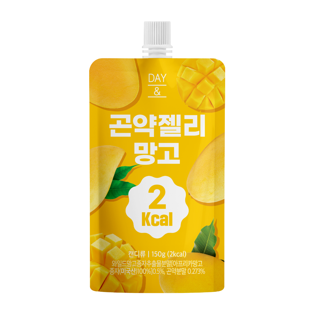 [저칼로리/2kcal] 데이앤 2칼로리 곤약젤리 10포 골라담기 망고, 150g, 10개 - 상품 이미지